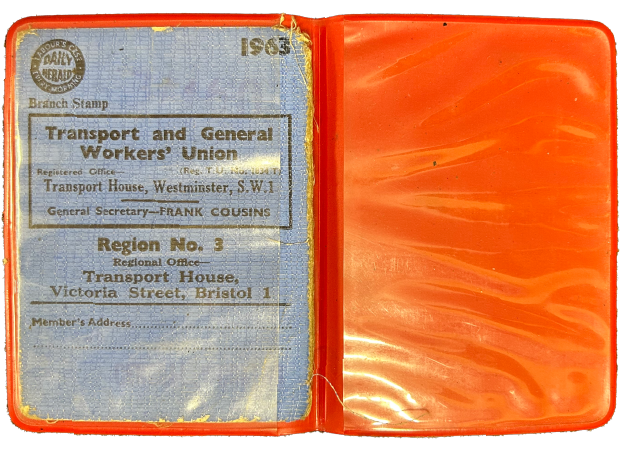A photograph of Henry's Union Card from 1963