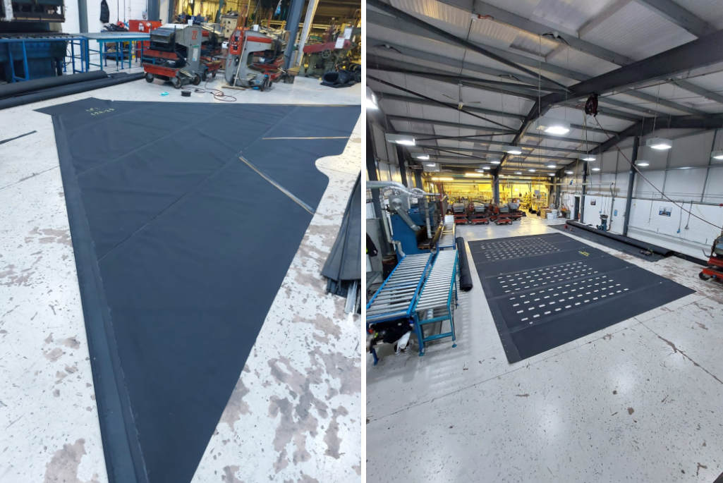 Images of SES Skirts being manufactured